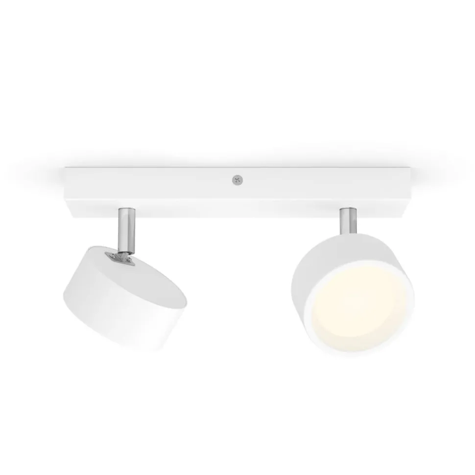 Philips Bracia LED plafondspot 2-lamps, wit