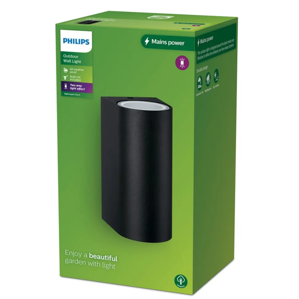 Philips buitenwandlamp Nightingale, 2-lamps