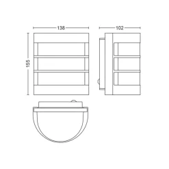Philips Calgary buitenwandlamp rvs sensor