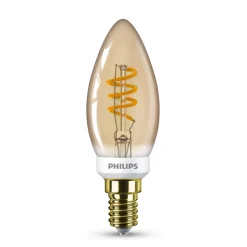 Philips Classic B35 LED kaarslamp goud E14 2,5W