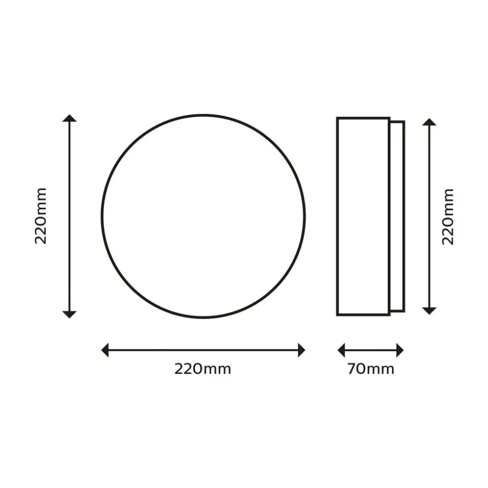 Philips Doris LED plafondlamp 2700K zwart Ø28cm