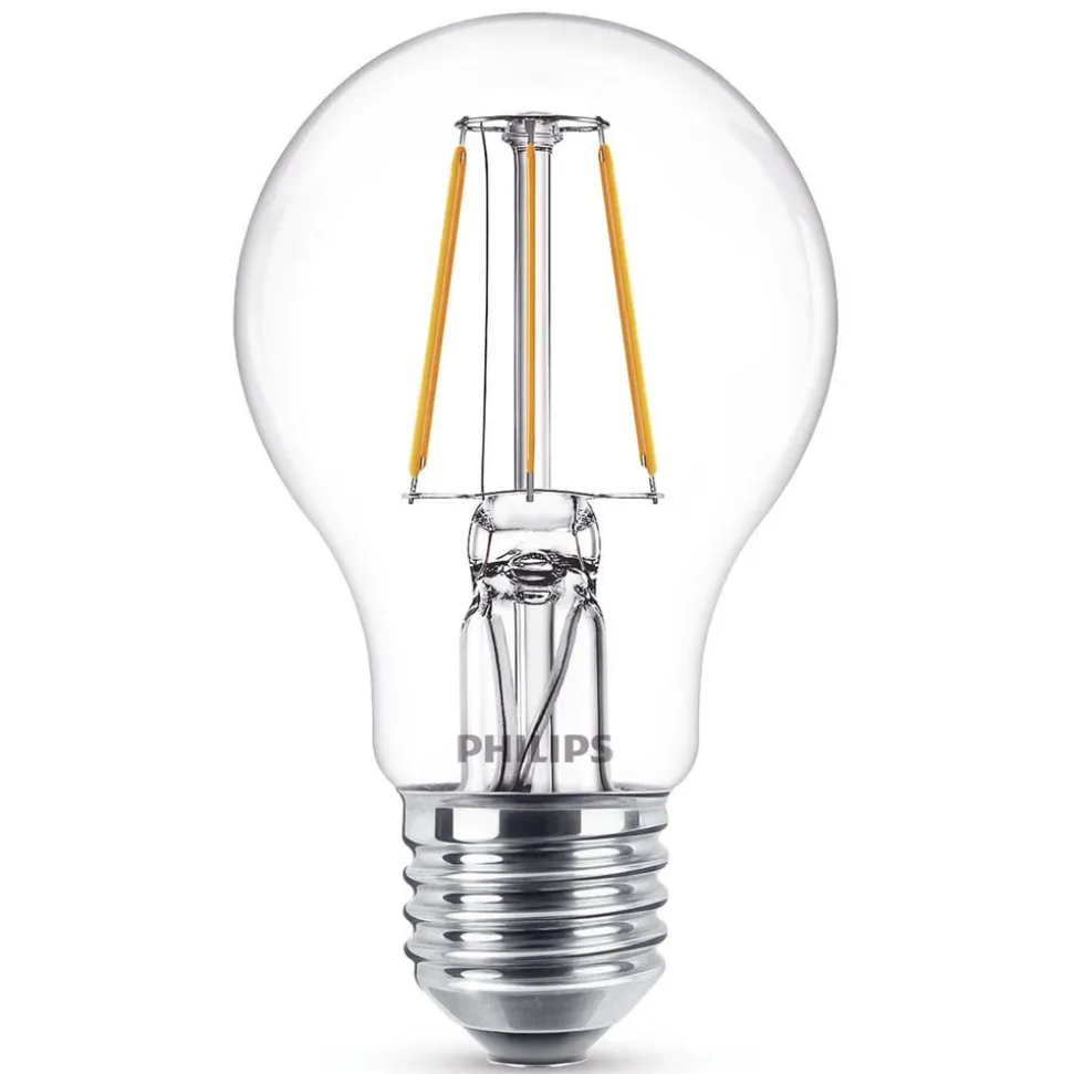 Philips E27 A60 LED lamp filament 4 W 2700K helder