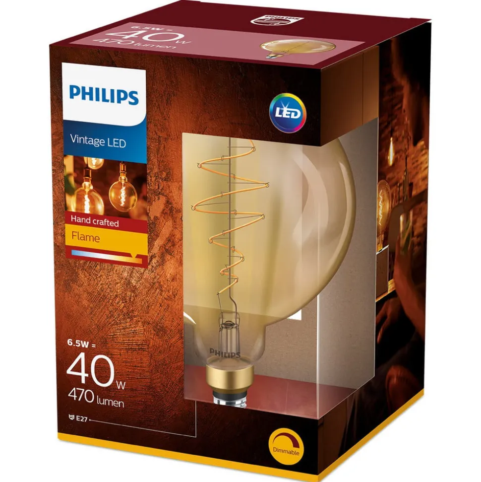 Philips E27 Giant LED bollamp 7W goud dimbaar