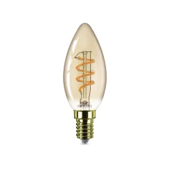 Philips E14 LED kaars C35 3W dimbaar 2.200K goud