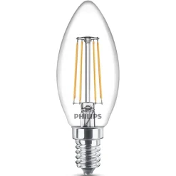 Philips E14 LED kaarslamp 4,3W warmwit filament
