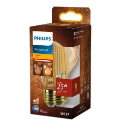 Philips E27 LED lamp A60 3,1W 1.800K goud