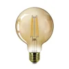 Philips E27 LED lamp bol G95 3,1W 1.800K goud