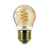 Philips E27 LED lamp G45 3W dimbaar 2.200K goud