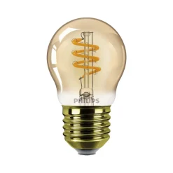 Philips E27 LED lamp G45 3W dimbaar 2.200K goud