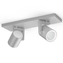 Philips Hue Argenta LED-spot 2-lamps aluminium
