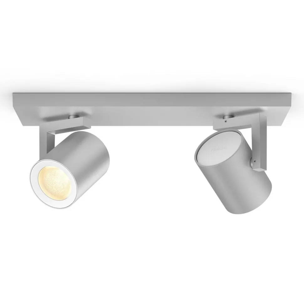 Philips Hue Argenta LED-spot 2-lamps aluminium