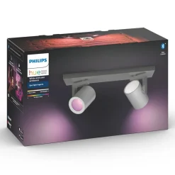 Philips Hue Argenta LED-spot 2-lamps aluminium