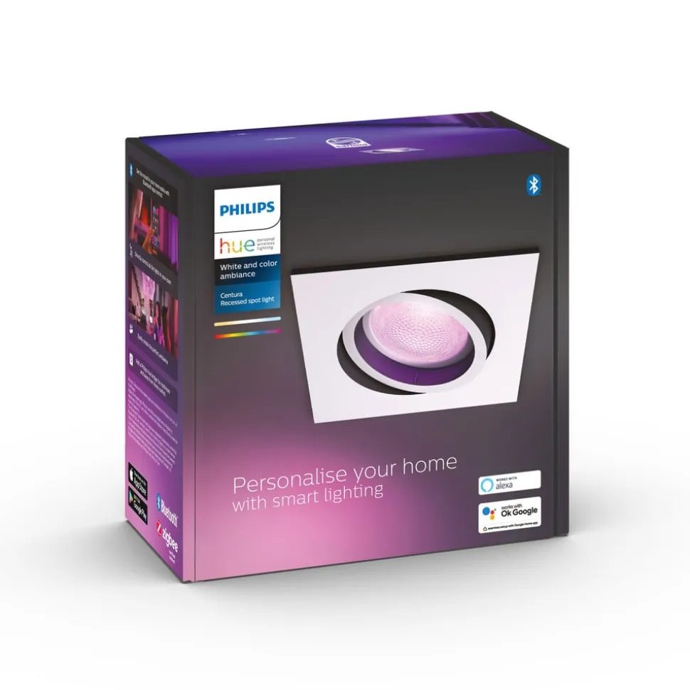 Philips Hue Centura LED inbouwspot hoekig, wit