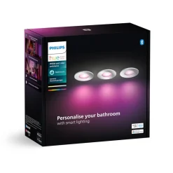 Philips Hue LED inbouwspot Xamento chroom Ø 9,4cm CCT RGB 3st