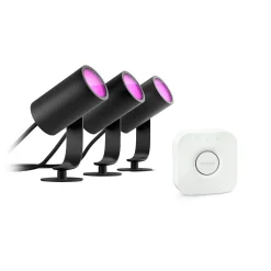 Philips Hue LED spot Lily, set van 3, bridge, RGB, CCT, IP65
