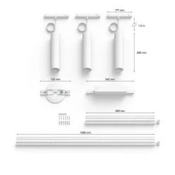 Philips Hue Perifo track, 3 LED-pendellampen, wit