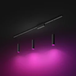 Philips Hue Perifo track, 3 LED pendels, zwart