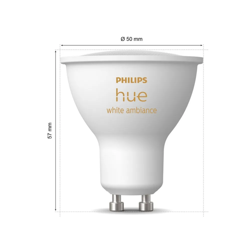 Philips Hue White Ambiance GU10 4.2W Reflectorlamp 3st