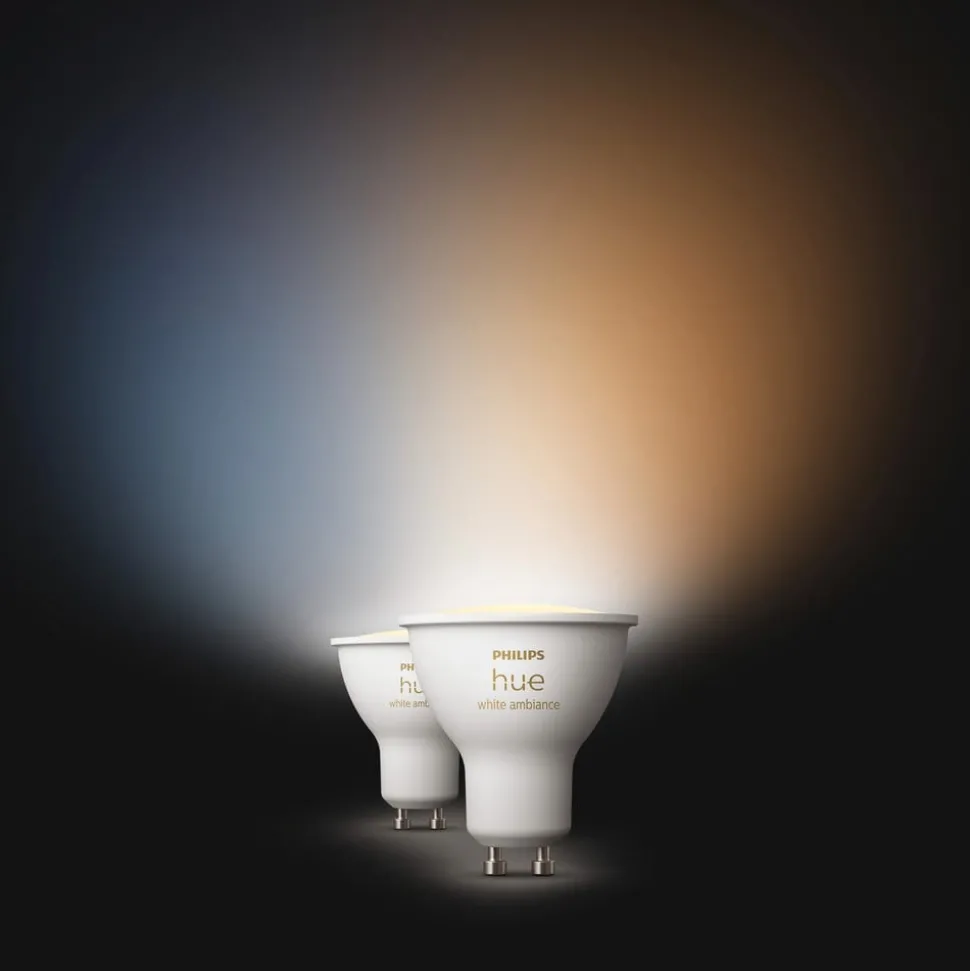 Philips Hue White Ambiance LED reflectorlamp GU10 4,2 W, set van 2