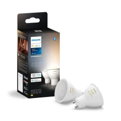 Philips Hue White Ambiance LED reflectorlamp GU10 4,2 W, set van 2