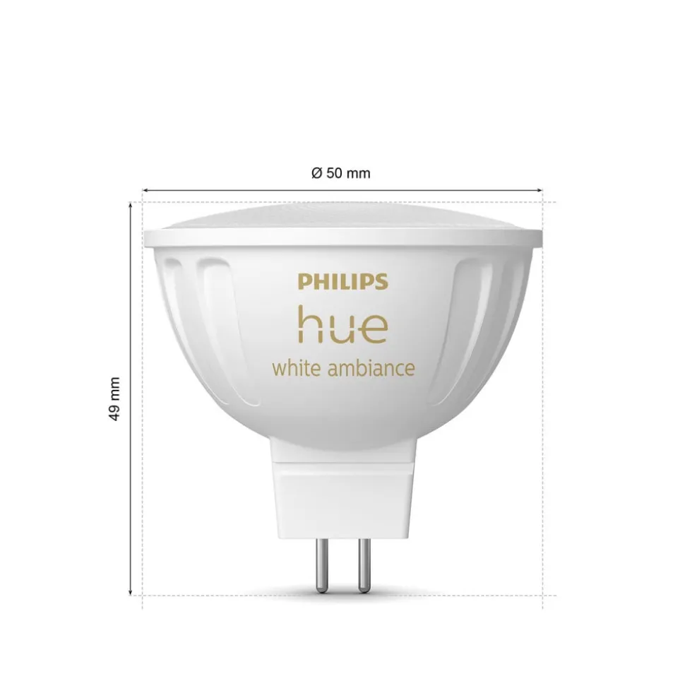 Philips Hue White Ambiance LED 5.1W GU5.3 set van 2