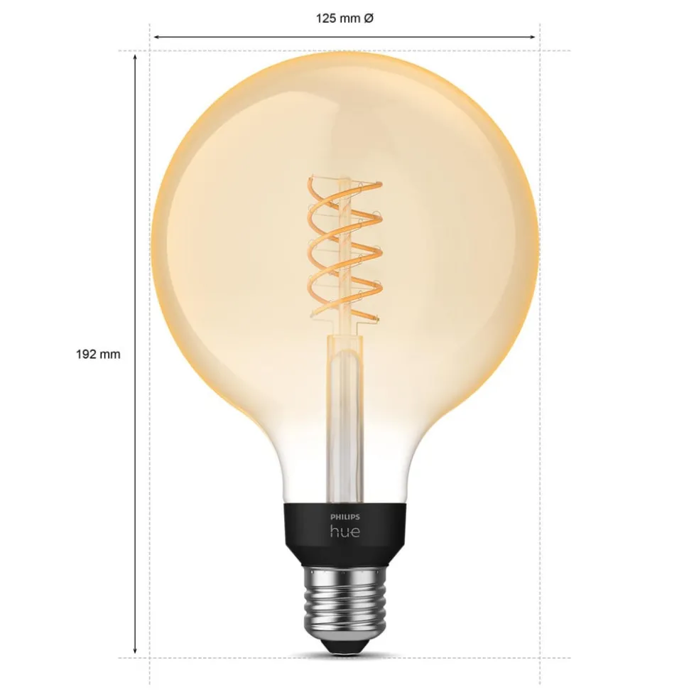 Philips Hue White E27 7W Globe filament G125 550lm