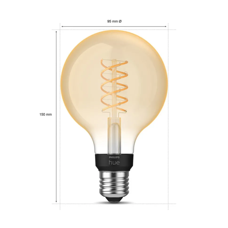 Philips Hue White filament lamp Globe G93 E27 7,2W