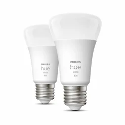 Philips Hue White 9W E27 LED lamp, 2 per set