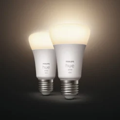 Philips Hue White 9W E27 LED lamp, 2 per set
