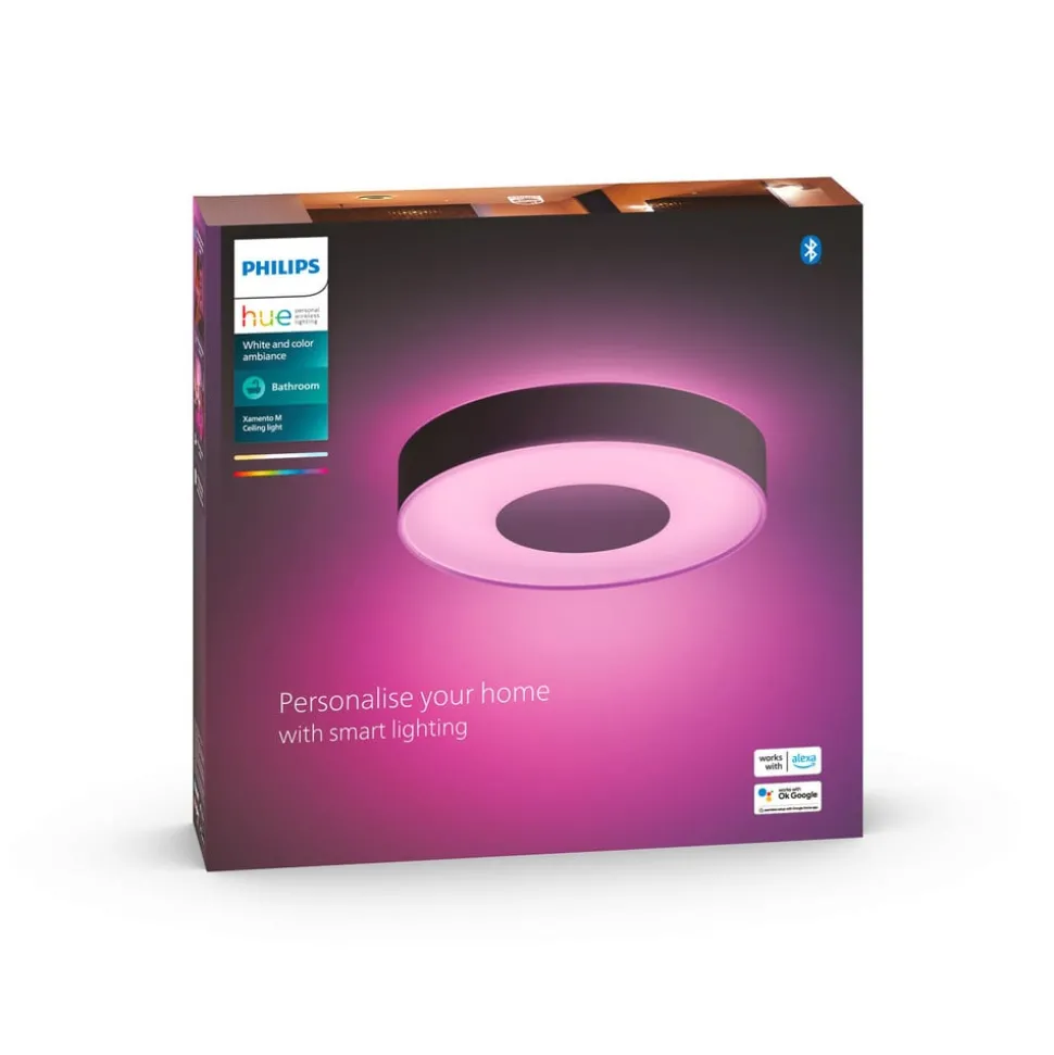 Philips Hue Xamento LED plafondlamp 38cm zwart