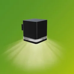 Philips LED buiten wandlamp Virona, zwart, IP44