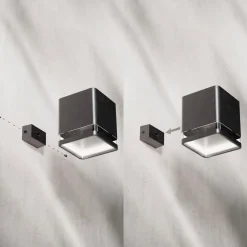 Philips LED buiten wandlamp Virona, zwart, IP44