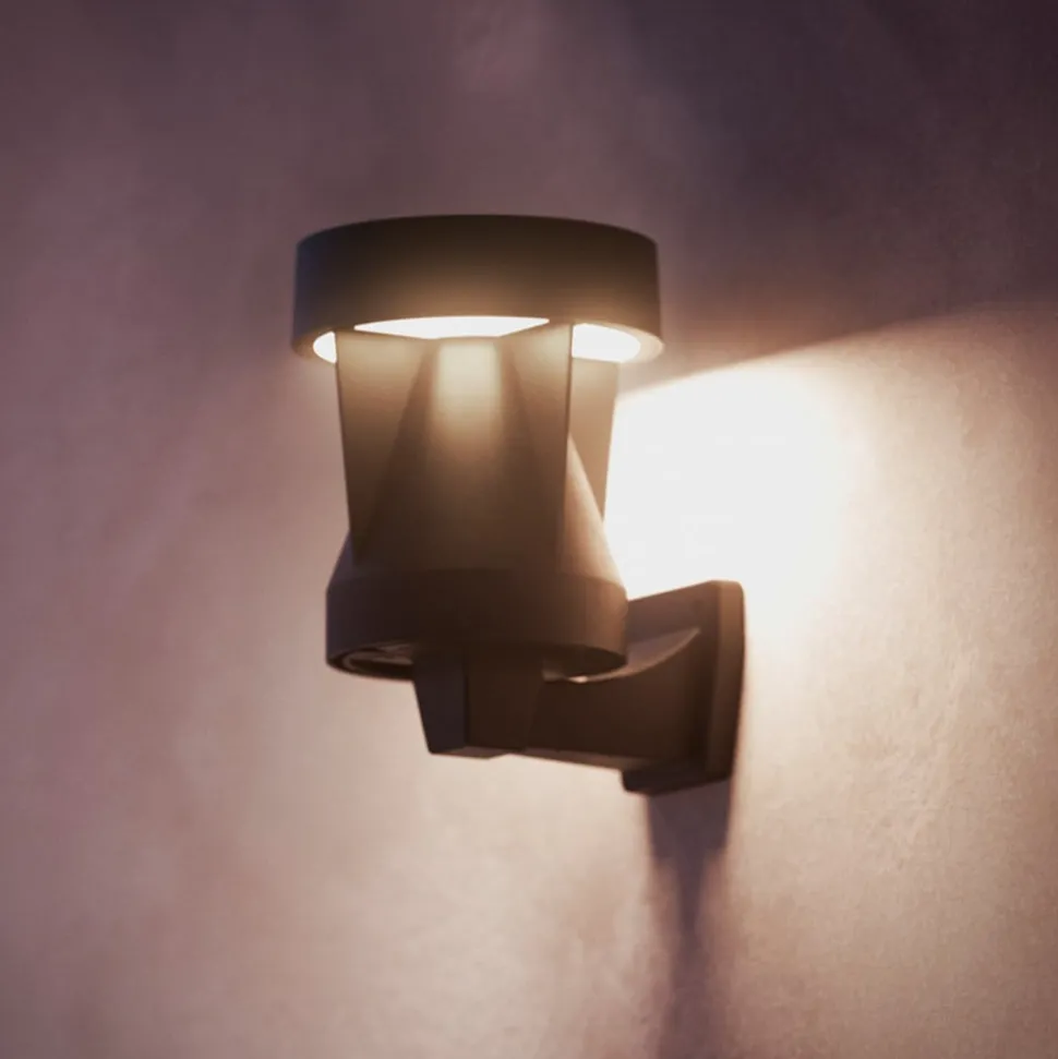 Philips LED buiten wandlamp Avery, zwart, IP44