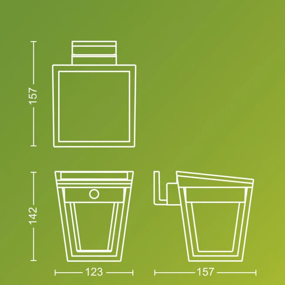 Philips LED buiten wandlamp Nissa UE, kunststof, IP44