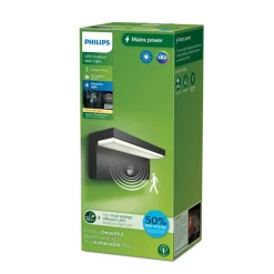 Philips LED buitenwandlamp Bustan UE, sensor, 2.700 K