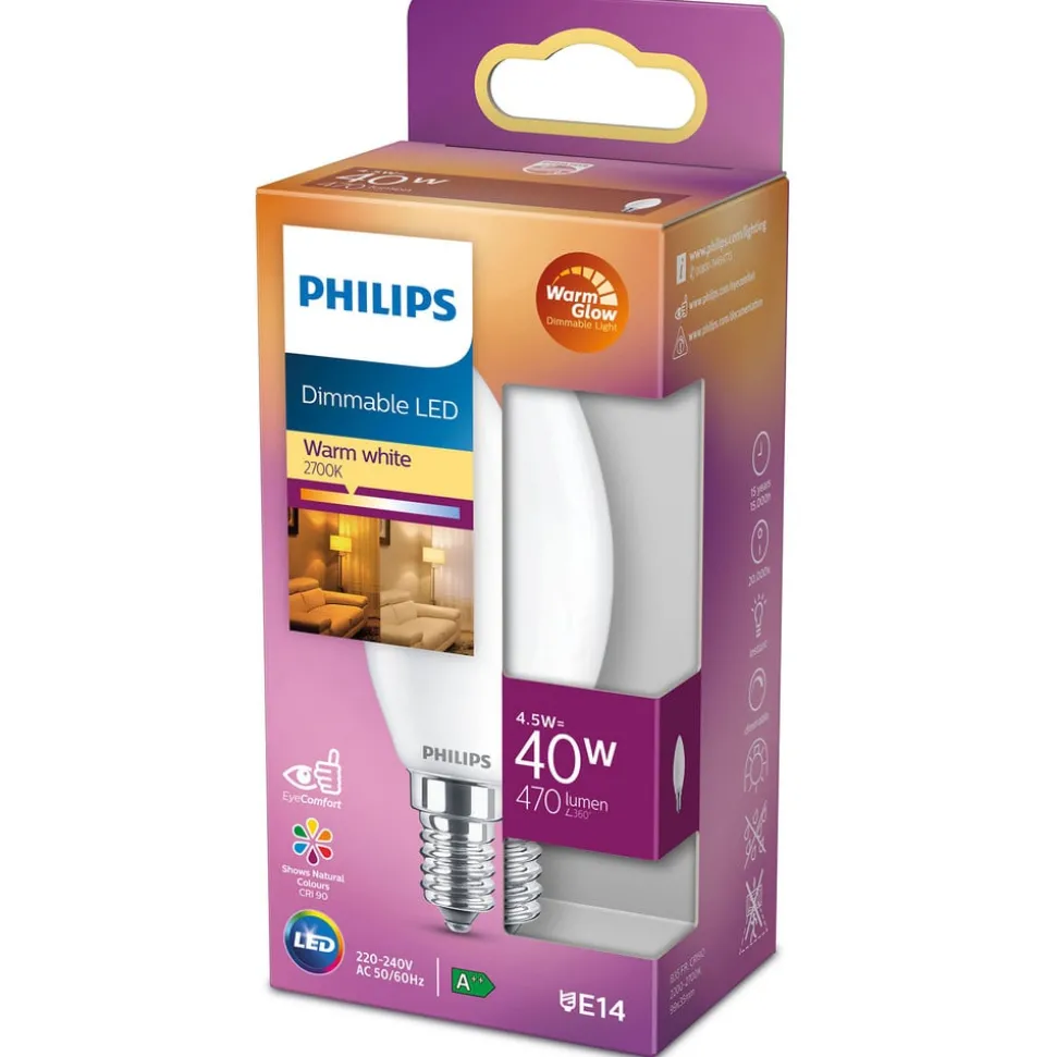 Philips LED Classic WarmGlow E14 B35 3,4W mat