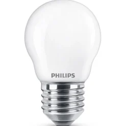 Philips LED druppellamp E27 2,2W, warmwit, opaal