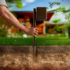 Philips LED grondspies lamp Virona, zwart, IP44