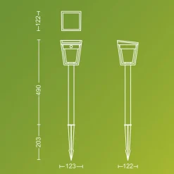 Philips LED grondspies lamp Nissa UE, kunststof, IP44