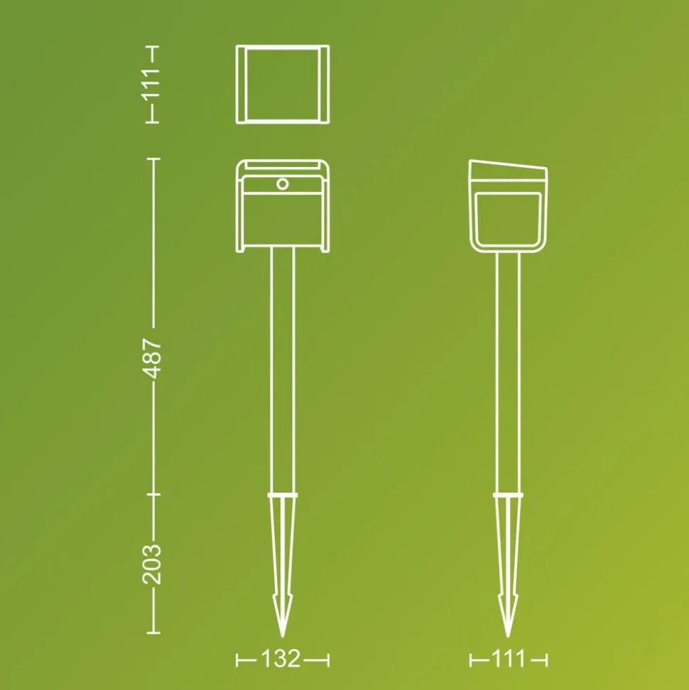 Philips LED grondspies lamp Ezra UE, kunststof, IP44
