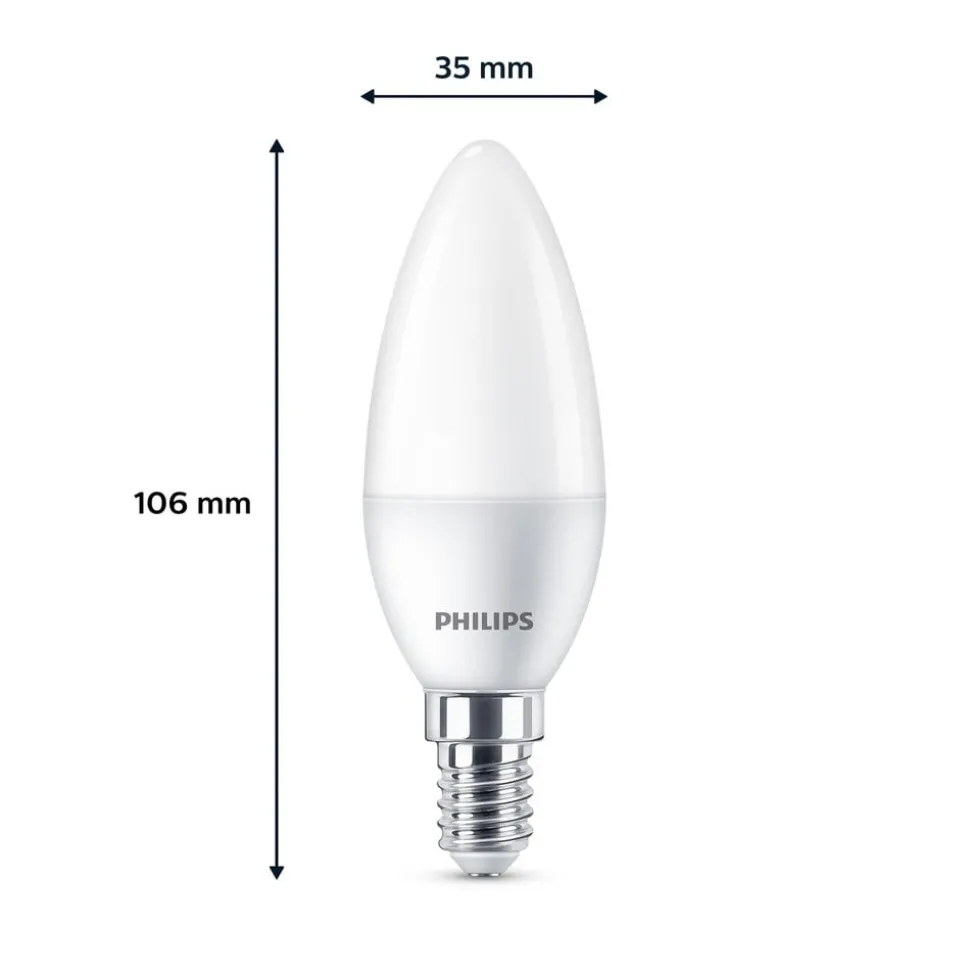 Philips LED kaars E14 2,8W 250lm 2.700K mat per 3