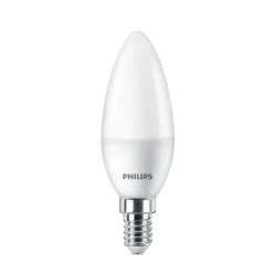 Philips LED kaars E14 4,9W 470m 2.700K mat per 6