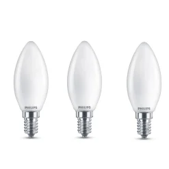 Philips LED kaarslamp E14 B35 4,3W mat 3/pak