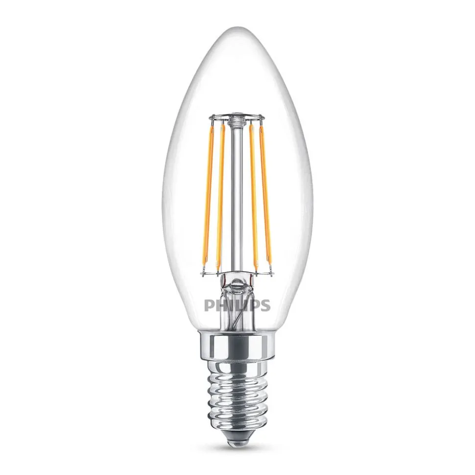 Philips LED kaarslamp E14 B35 4,3W helder 3/pak