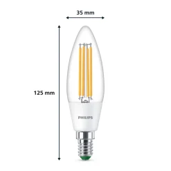 Philips LED kaarslamp E14 2,3W 485lm helder 3.000K