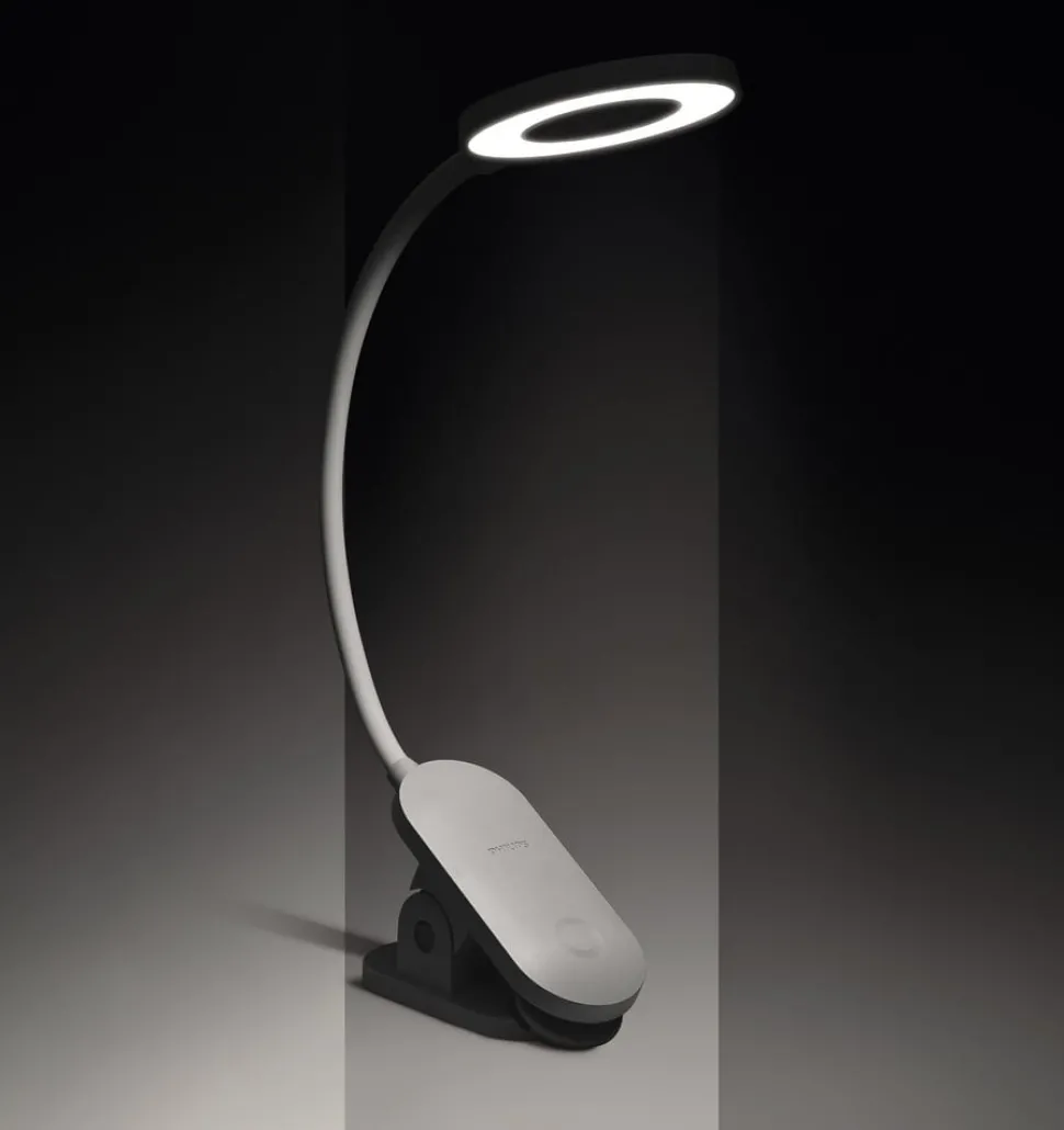 Philips LED klemlamp Forys met accu