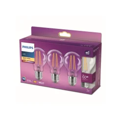 Philips LED lamp Classic E27 A60 7W 827 helder 3st