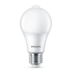 Philips LED lamp E27 A60 sensor 8W 2.700K mat