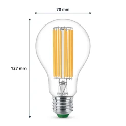 Philips LED lamp E27 A70 5,2W 1.095lm helder 3000K