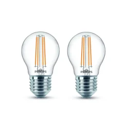 Philips LED lamp E27 P45 4,3W filament 2700K per 2